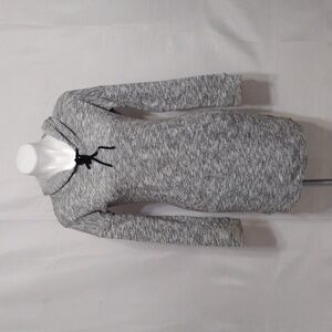 Maurices Gray Knit Hoodie Sweatshirt Dress Long Sleeve Pajama Loungewear Medium